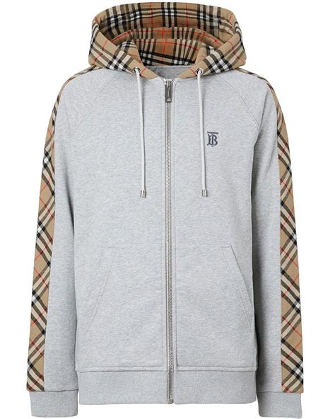 burberry zip hoodie grey|burberry zip up hoodie black.